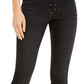 Calça jeans skinny feminina com cadarço e cadarço, preta, tamanho 0, da INC International Concepts
