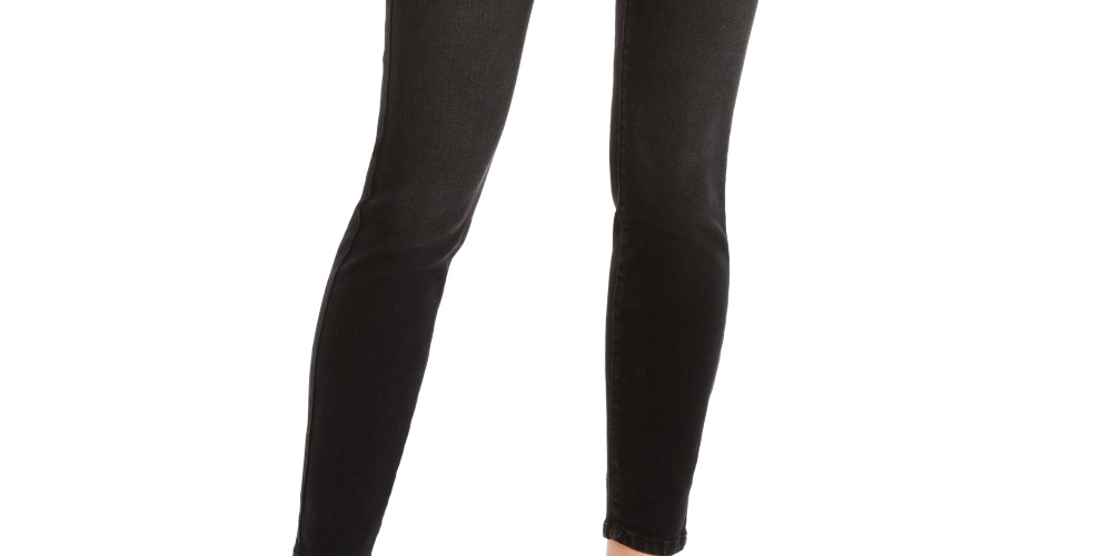 Calça jeans skinny feminina com cadarço e cadarço, preta, tamanho 0, da INC International Concepts