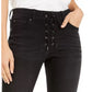 Calça jeans skinny feminina com cadarço, preta, tamanho 2, da INC International Concepts