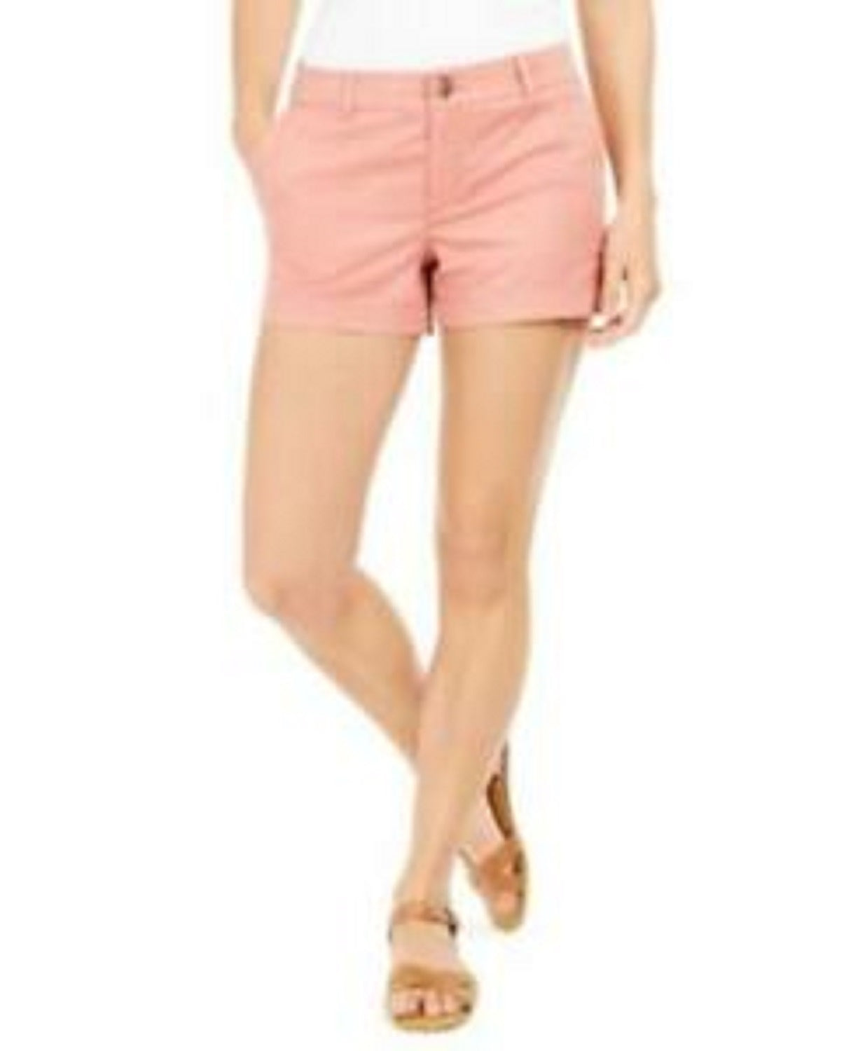 Shorts chino femininos Style &amp; Co, laranja, tamanho 10