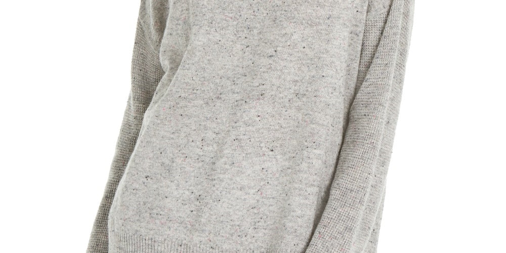 Suéter feminino com gola alta e manga comprida da INC International Concepts, cinza, tamanho XX-G