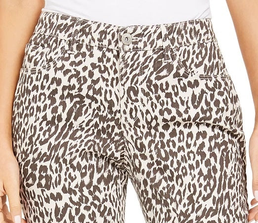 Calça jeans skinny feminina curvilínea estampada estilo &amp; co, Rustcopper, tamanho 6