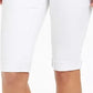 Shorts jeans skinny com punho feminino Style &amp; Co, branco, tamanho 6