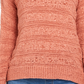 Suéter pulôver feminino estilo &amp; co, pequeno, com fita, laranja, tamanho pequeno