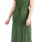 Vestido longo texturizado com amarração na cintura, estilo &amp; co, feminino, verde, tamanho médio