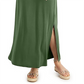 Vestido longo texturizado com amarração na cintura, estilo &amp; co, feminino, verde, tamanho médio