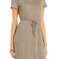Vestido longo texturizado com amarração na cintura, estilo &amp; co, feminino, verde, tamanho extrapequeno