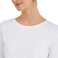 Blusa estampada feminina Charter Club manga 3/4 branca tamanho XX-G
