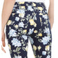 Calça jeans feminina Charter Club Floral Lexington com perna reta, azul, tamanho 6