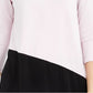 Blusa feminina Alfani Colorblock assimétrica roxa tamanho grande