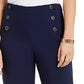 Calça curta de sarja estilo marinheiro feminina Charter Club, azul, tamanho 8