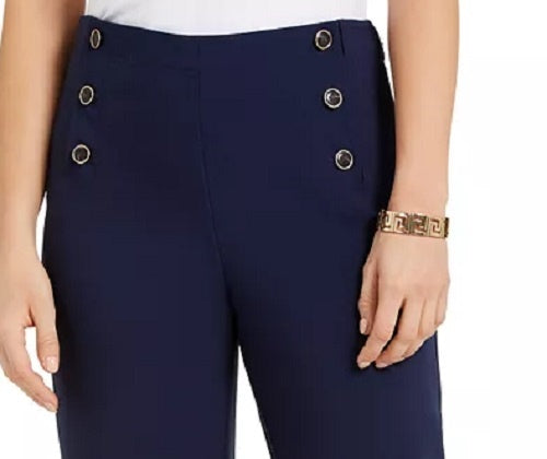 Calça curta de sarja estilo marinheiro feminina Charter Club, azul, tamanho 8
