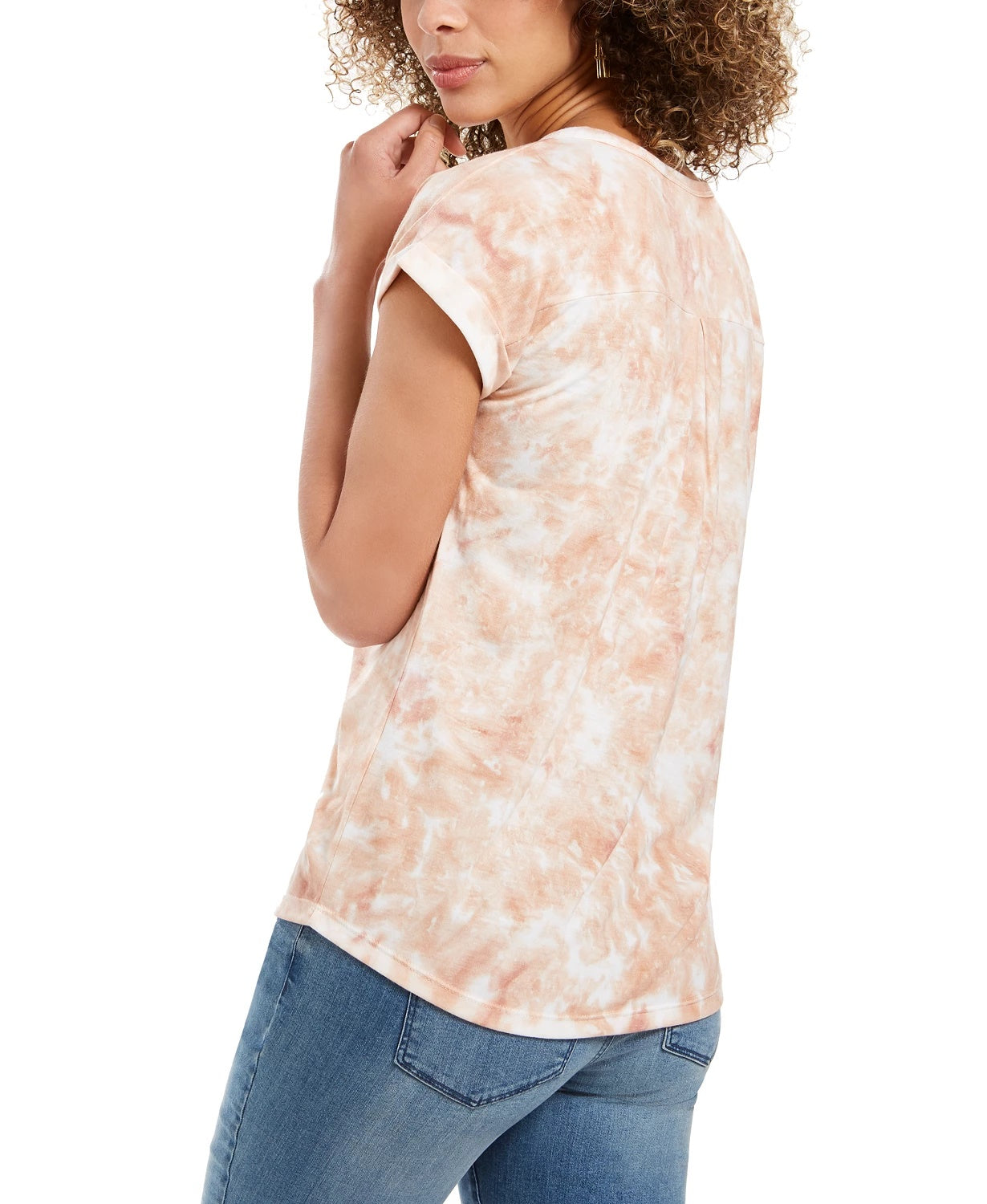 Camiseta feminina com estampa gráfica e medalhão Style &amp; Co, vermelha, tamanho grande