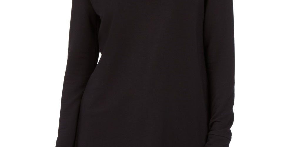 Charter Club Blusa Feminina Gola Alta Preta Tamanho XS