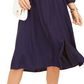 Vestido feminino Charter Club com botões frontais e cinto, tamanho X-G, azul