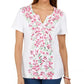 Blusa feminina Karen Scott com estampa floral rosa tamanho pequeno pequeno
