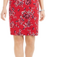 Vestido feminino Karen Scott com estampa de gola canoa, tamanho pequeno, vermelho