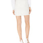 INC International Concepts Saia feminina de tweed com cinto e corte A, branca, tamanho 12