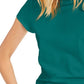 Blusa feminina de gola redonda de algodão slim fit da INC International Concepts, verde, tamanho médio