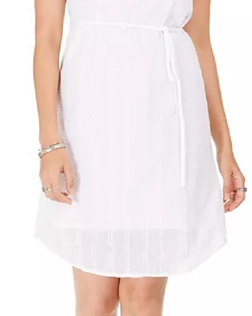 Vestido feminino de algodão texturizado Style &amp; Co, branco, tamanho X-Large