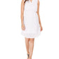 Vestido de algodão texturizado feminino Style &amp; Co, branco, tamanho grande