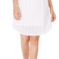 Vestido de algodão texturizado feminino Style &amp; Co, branco, tamanho grande