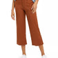 Calça cropped feminina estilo &amp; co, perna larga, marrom, tamanho 12
