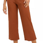Calça cropped feminina estilo &amp; co, perna larga, marrom, tamanho 12