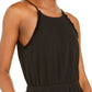 Macacão feminino de algodão com decote halter da INC International Concepts, preto, tamanho médio