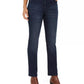 Jeans feminino estilo &amp; co moderno reto cintura média branco tamanho 6
