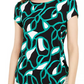 Camiseta Feminina Estampada Alfani Verde Tamanho P