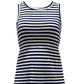 Vestido longo listrado sem mangas feminino Style &amp; Co, azul marinho, tamanho médio