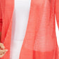 Cardigan Alfani Feminino de Linho Misto com Abertura Frontal e Ponto Misto, Vermelho, Tamanho XXG