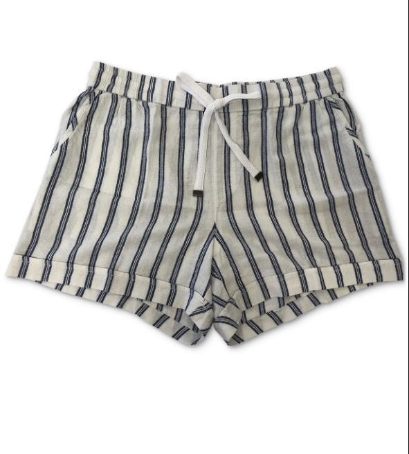 Shorts listrados femininos Style &amp; Co, branco, tamanho médio