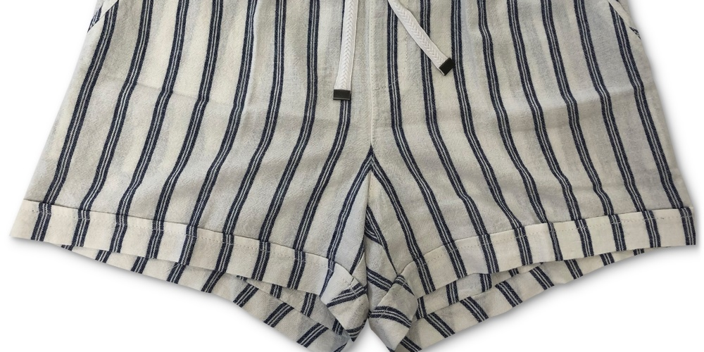 Shorts listrados femininos Style &amp; Co, branco, tamanho X-Large