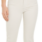 Calça jeans feminina Charter Club com estampa listrada Lexington, perna reta, bege, tamanho 6