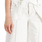 Calça culotte feminina INC International Concepts com amarração na cintura, branca, tamanho 6