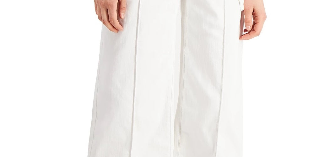 Calça culotte feminina INC International Concepts com amarração na cintura, branca, tamanho 6