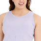 Regata feminina canelada plus size INC International Concepts, roxa, tamanho 3X