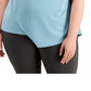 Blusa feminina Alfani plus size com decote drapeado assimétrico, verde, tamanho 1X