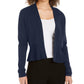 Cardigan feminino peplum com frente aberta, azul, tamanho grande, Charter Club
