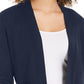 Cardigan feminino peplum com frente aberta, azul, tamanho grande, Charter Club