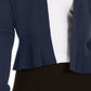 Cardigan feminino peplum com frente aberta, azul, tamanho grande, Charter Club