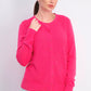 Cardigan feminino com ponto pavão Charter Club rosa escuro, tamanho pequeno