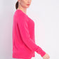 Cardigan feminino com ponto pavão Charter Club rosa escuro, tamanho pequeno