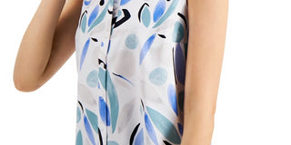 Camisa túnica estampada feminina Alfani, tamanho azul marinho, pequena e média