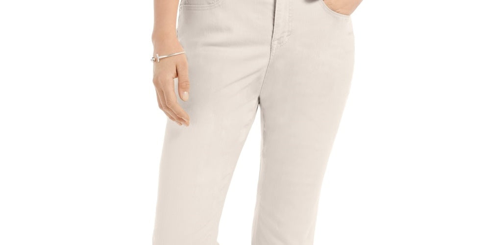 Calça Capri Curvy Feminina Style &amp; Co Prata Tamanho 4
