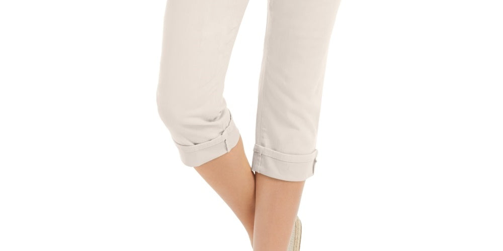 Calça Capri Curvy Feminina Style &amp; Co Prata Tamanho 4