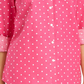 Blusa feminina Charter Club com estampa de bolinhas e mistura de linho, rosa, tamanho pequeno