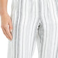 Calça Capri Listrada Feminina Charter Club Azul Tamanho Grande